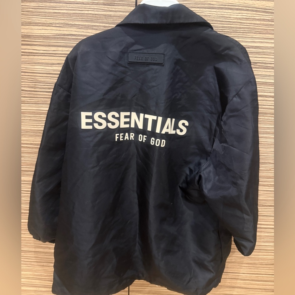 Fear of God Black ESSENTIALS Long sleeve button up jacket - Kids size 2/3